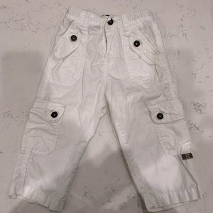 Burberry White Cargo Pants.